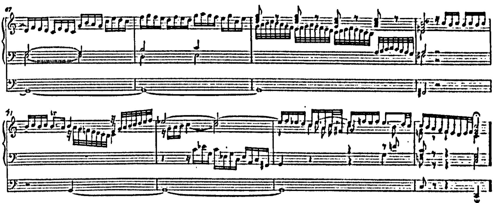Example 112. BWV 531: peroratio (bars 67-74)