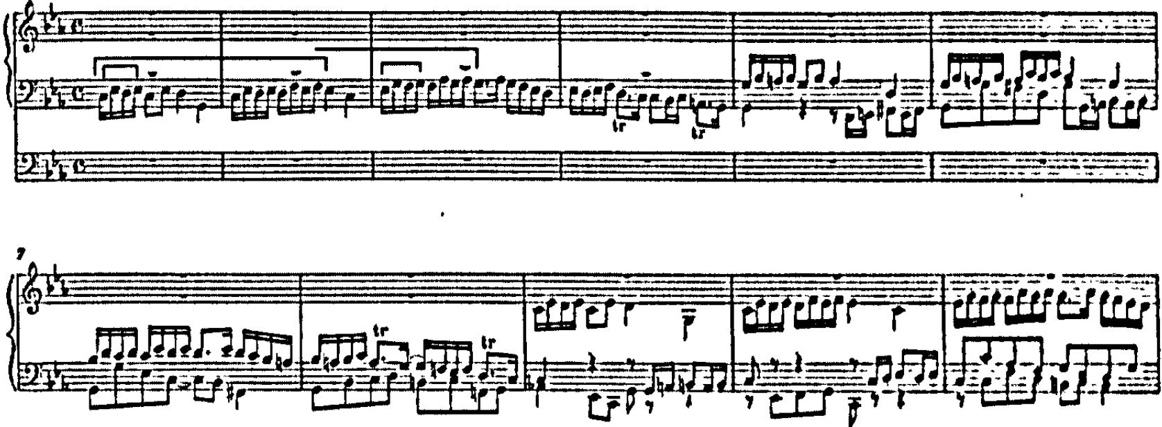 Example 115. BWV 549: confirmatio (bars 1-11)
