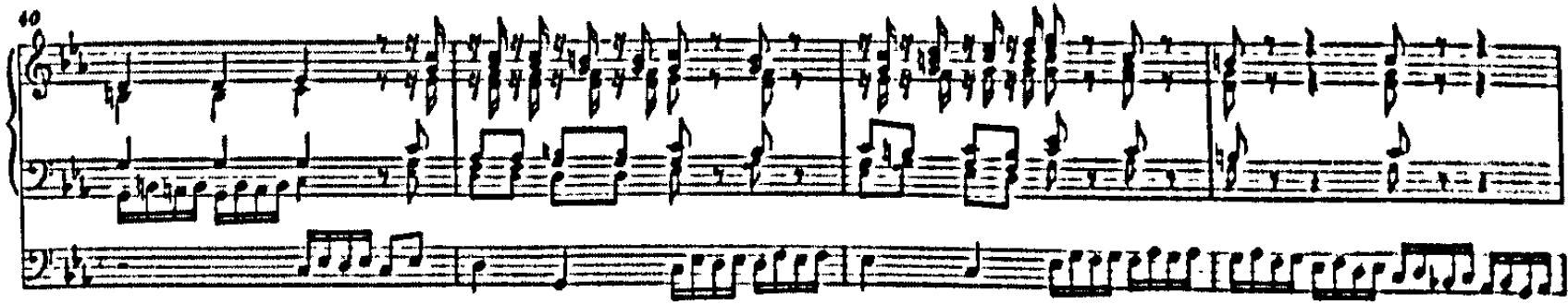 Example 116. BWV 549: amplificatio (bars 40-43)