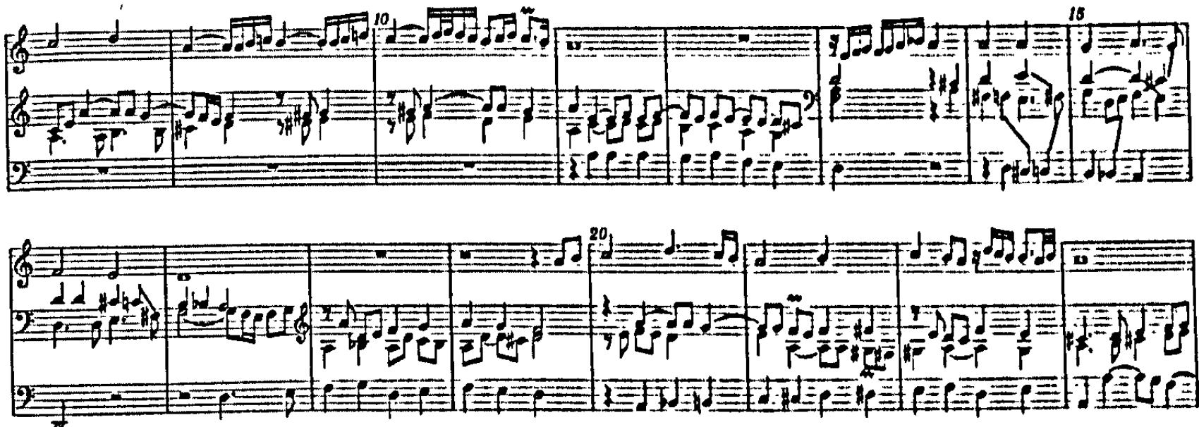 Example 3. BuxWV 183: Durch Adams Fall ist ganz verderbt (bars 8-23)