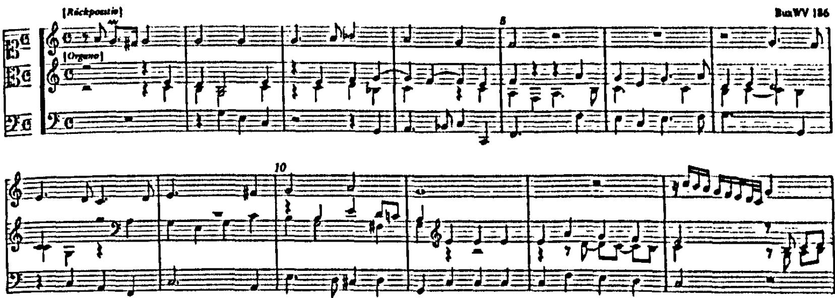Example 14. BuxWV 186: Es ist das Heil uns kommen her (bars 1-13)