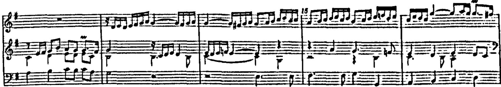 Example 18. BuxWV 182: Der Tag, der ist so freudenreich (bars 12-16)