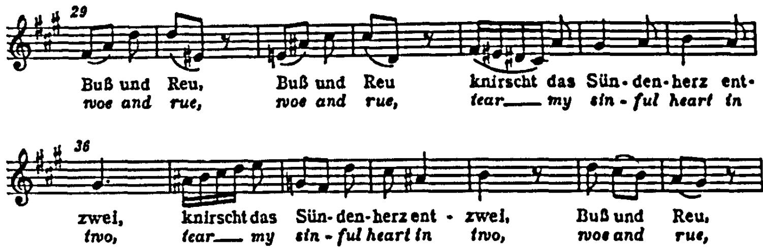 Example 22. Aria (Alto 1): Matthäus-Passion, No. 6 (bars 29-42) $^{112}$