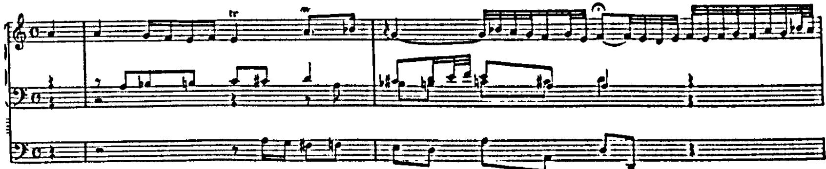 Example 26. BWV 614: Das alte Jahr vergangen ist (bars 1-2)