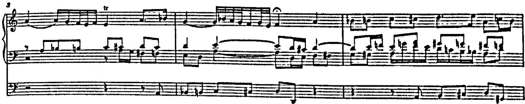 Example 27. BWV 614: Das alte Jahr vergangen ist (bars 3-5)