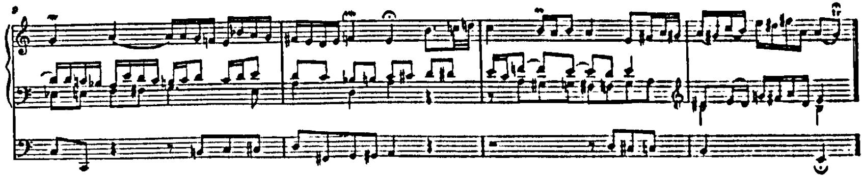 Example 28. BWV 614: Das alte Jahr vergangen ist (bars 9-12)