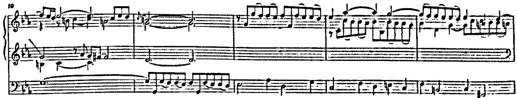 Example 33. BWV 537: Fantasia con Fuga: &lsquo;sighing&rsquo; motive (bars 10-14)
