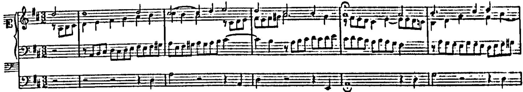 Example 38. BWV 628: Erstanden ist der heil&rsquo;ge Christ (bars 1-5)