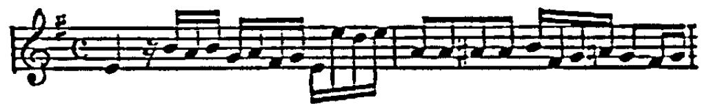 Example 43a. BuxWV 142: Prelude in E minor: narratio fugue
