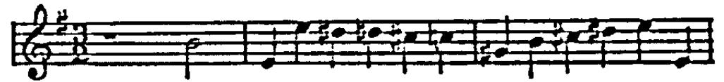 Example 43b. BuxWV 142: Prelude in E minor: confirmatio fugue
