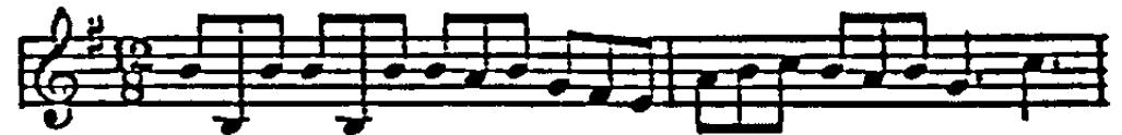 Example 43c. BuxWV 142: Prelude in E minor: confirmatio (gigue) fugue