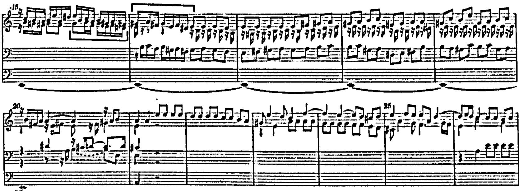 Example 47. BuxWV 153: exordium and narratio (bars 15-26)