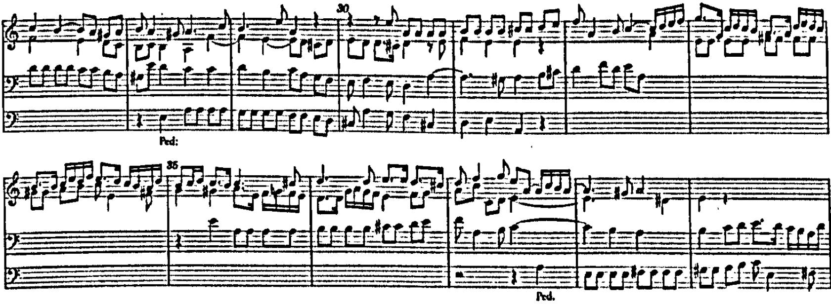 Example 48. BuxWV 153: narratio (bars 27-39)