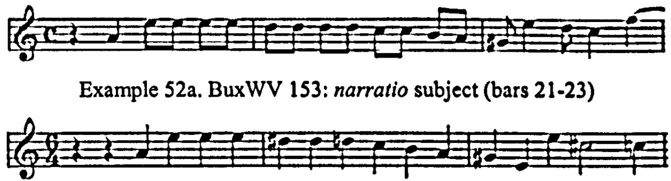 Example 52b. BuxWV 153: confirmatio answer (bars 73-75)