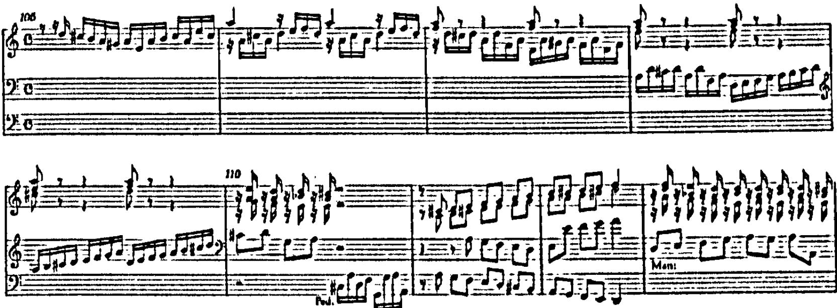 Example 54. BuxWV 153: peroratio (bars 105-113)