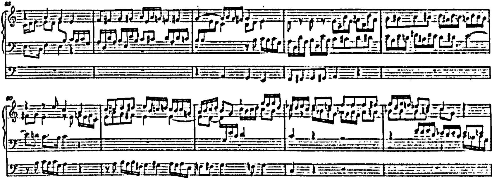 Example 65. BWV 551: confirmatio and amplificatio (bars 55-64)