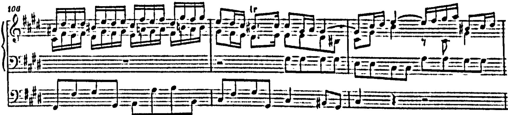 Example 77. BWV 566: narratio: auxesis figure (bars 106-108)