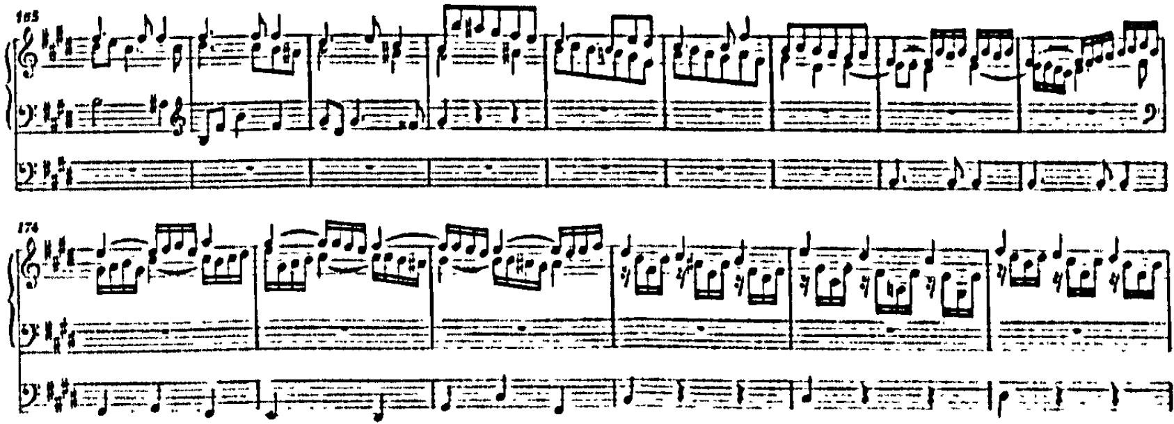 Example 80. BWV 566: confirmatio (bars 165-179)