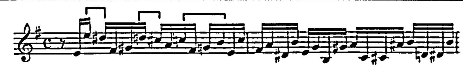 Example 86. N. Bruhns: exordium, bars 1-2 (detail)