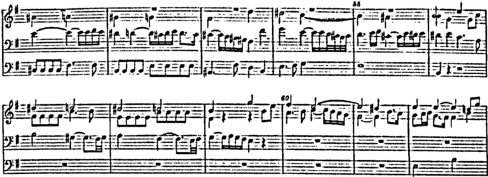 Example 89. N. Bruhns: narratio (bars 51-62)