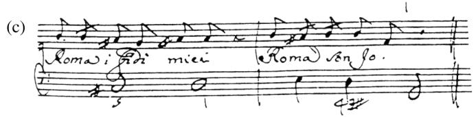 32 (a) Leo, Catone in Utica, p.191; (b) Leo, Catone in Utica, p.26; (c) Leo, Catone in Utica, p.88