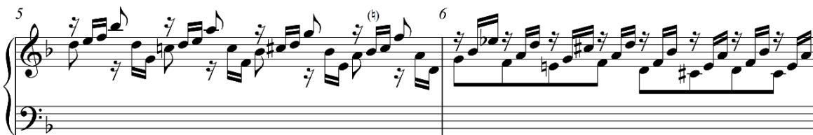 Exemplo 2: Fantasia, c. 5 e 6.