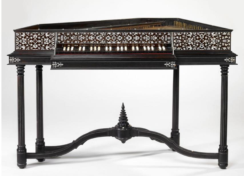 Fig.  28: Vito Trasuntino, Harpsichord, 1560, Berlin Musical Instrument Museum, 806 (Photo: H. Pollerus).；Fig. 29: Francesco de Portalupi, Virginal, 1523, Musée de la Musique Paris, E.3/C.313; <https:// collectionsdumusee.philharmoniedeparis.fr/doc/MUSEE/0130476> (accessed 4 March 2025).