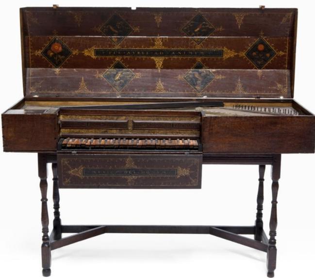 Fig. 35: Lodewijk Theewes, Virginal, c. 1570, National Museums of Scotland, Edinburgh; currently at Saint Cecilia’s Hall, Edinburgh, 4336; https://collections.ed.ac.uk/stcecilias/record/96086 (accessed on 4 March 2025).