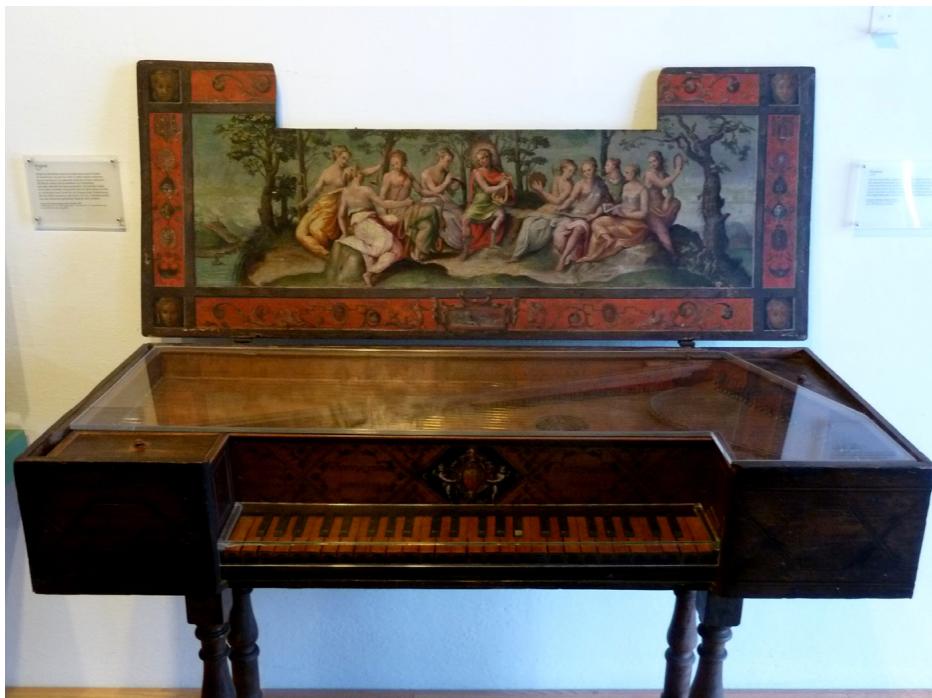 Fig. 59: Dominicus Pisaurensis, Virginal 1566, Germanisches Nationalmuseum, Nuremberg, MIR 1086 (Photo: H. Pollerus).