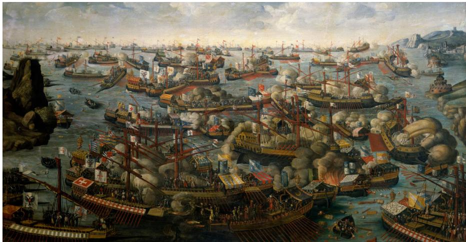 Fig.  68: Anon., The Battle of Lepanto, late 16th century, oil/canvas, 127 x 232.4  cm, National Maritime Museum, London, BHC0261; https://www.rmg.co.uk/collections/objects/rmgc-object-11753 (accessed on 4 March 2025).