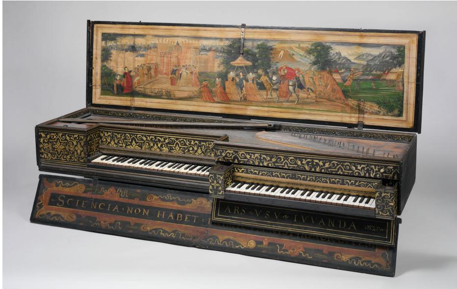 Fig.  75: Lodewijk Grouwels, Double Virginal, 1600, Metropolitan Museum of Art, New York, 89.4.1196; https://www.metmuseum.org/art/collection/search/501767 (accessed on 4 March 2025).