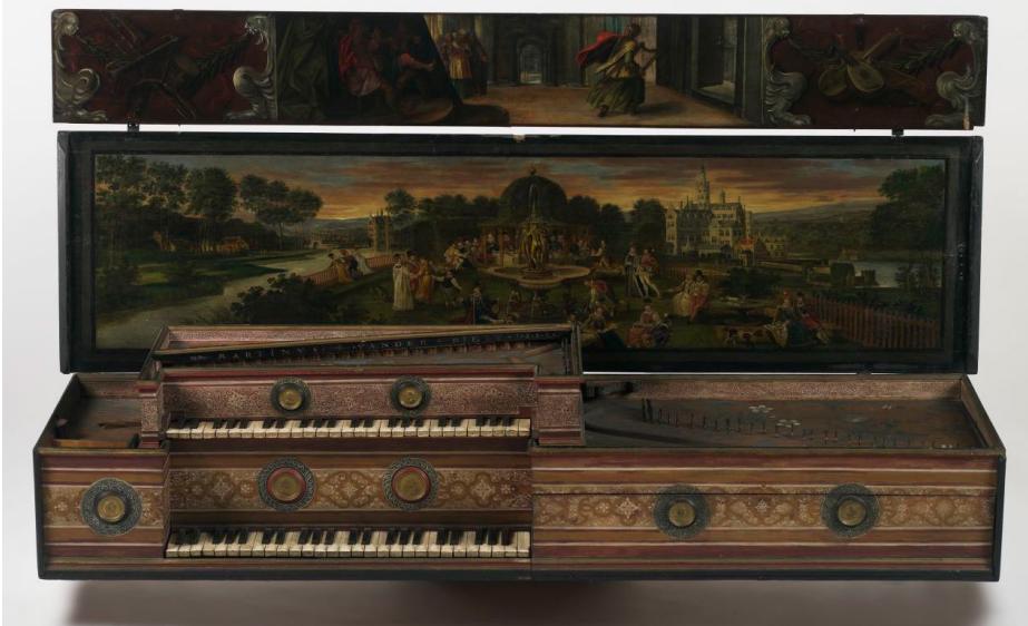 Fig. 23: Marten van der Biest, Double Virginal, 1580, Germanisches Nationalmuseum Nuremberg; http://objektkatalog.gnm.de/objekt/MI85 (accessed on 4 March 2025).