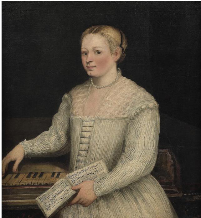 Fig. 6: Marietta Robusti, La Tintoretta, Self-Portrait (c. 1578), Corridoio Vasariano, Galleria degli Uffizi, Florence, Inv. no. 1890n.1898, https://www.uffizi.it/opere/autoritratto-con-madrigalemarietta-robusti (accessed on 20 July 2024).
