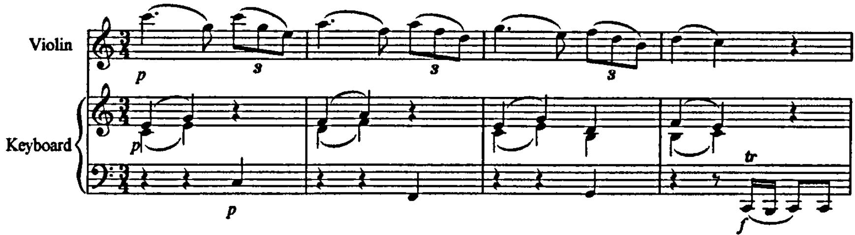 Example 5.7: K303, movement 2, bars 51-54.