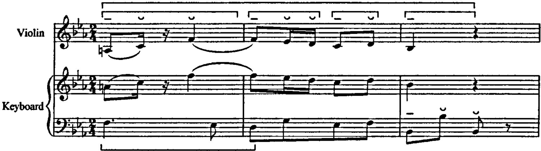 Descending scale suggests that this bar is not divided into two &lsquo;words&rsquo; by the semiquaver rest