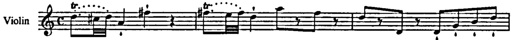 Example 4.9: K6, movement 1, bars 38-40. $^{35}$