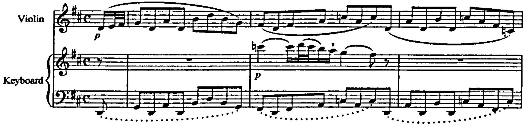 Example 5.61: K526, movement 2, bars 47-58, to demonstrate that emphasis can be used to highlight extended phrase-length.