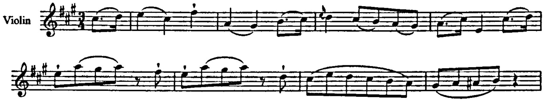 Example 4.47: Altered rondo theme, bars 262-70.