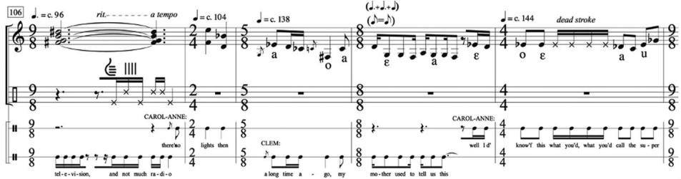 Figure 4 Score excerpt from we never told nobody.