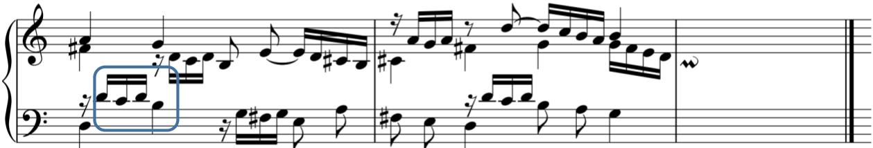 b) Rossi: Sesta toccata, b.18