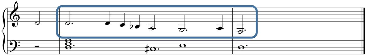 Example 10. Intertextuality of Frescobaldi’s compositional module