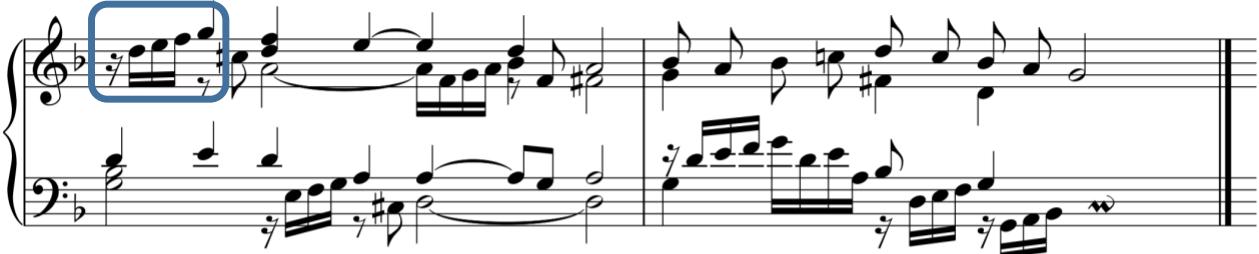 b) Frescobaldi: Libro primo, Toccata decima, 31-32