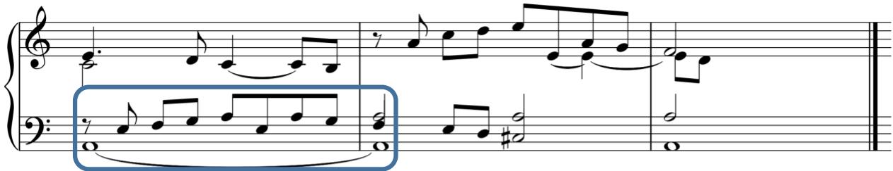 a) Frescobaldi: Libro secondo, Toccata quinta, 44-47