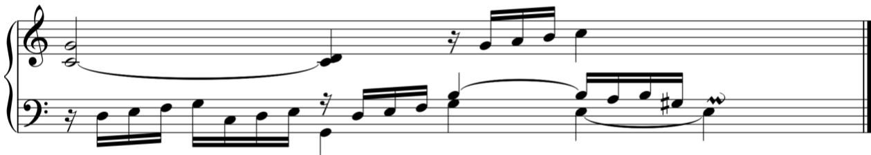 b) Rossi: Toccata prima, b.27
