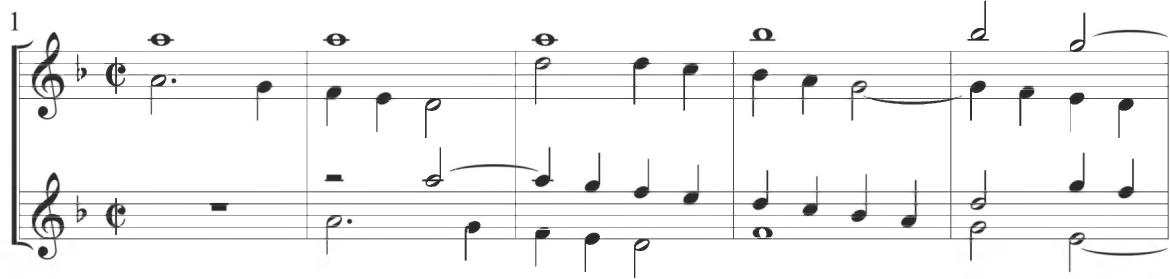 Valderrábano, Sobre el canto llano del Conde claros, mm. 1-16
