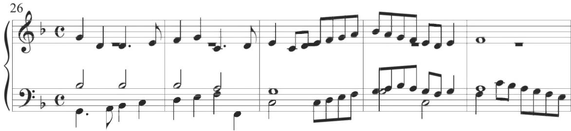Cabezón, Diferencias sobre ‘¿Quién te me enojó, Ysabel?’, mm. 26-35