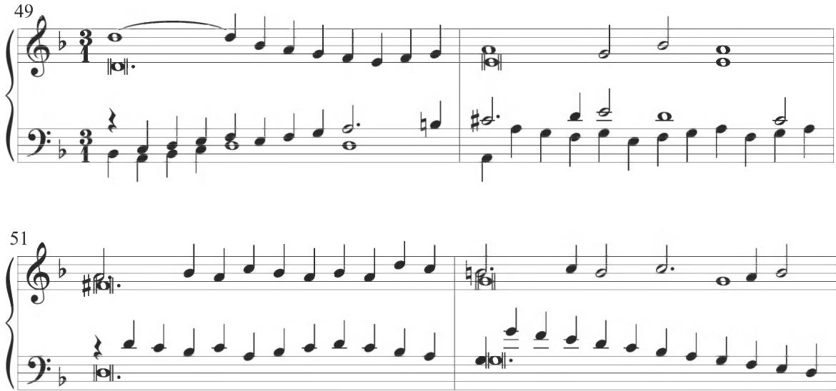 Correa, Cancion glosada, mm. 49-52