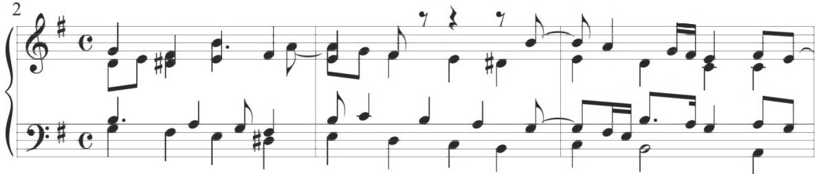 Cabanilles, Gallardas II, mm. 2-4