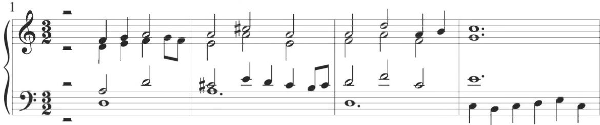 Cabanilles, Diferencias de Folias, mm. 1-8