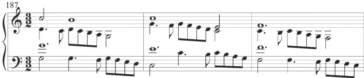 Cabanilles, Diferencias de Folias, mm. 187-189